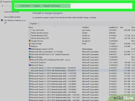 Image titled Uninstall a Program Step 3