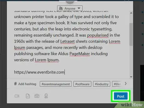 Image titled Post an Event on LinkedIn on PC or Mac Step 9