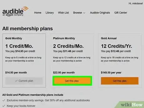 Image titled Get Audible Credits on PC or Mac Step 13
