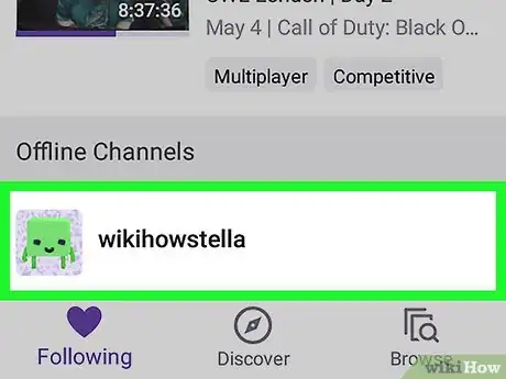Image titled Unfollow a Twitch Profile on Android Step 3