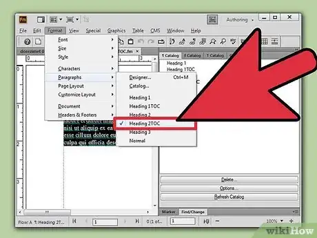 Image titled Generate a TOC for a FrameMaker Document Step 7