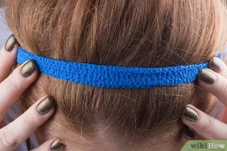 Image titled Use Pre Wrap As a Headband Without Tying a Knot Step 3