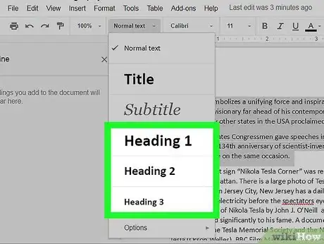 Image titled Add an Outline to a Google Doc on PC or Mac Step 7