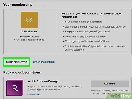 Image titled Get Audible Credits on PC or Mac Step 12