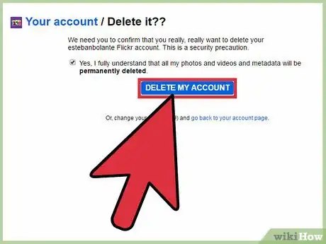 Image titled Delete a Flickr Account Step 12