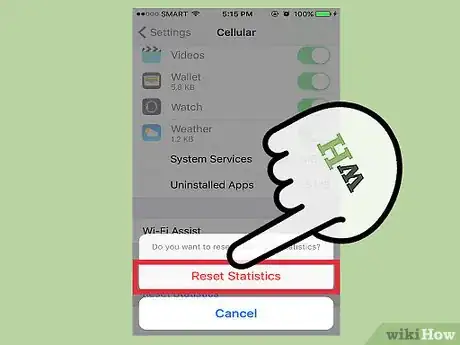 Image titled Reset Your iPhone's Data Usage Statistics Step 5
