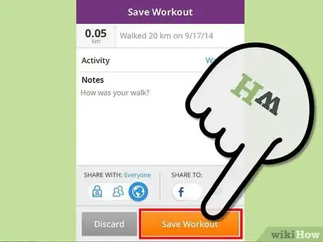 Image titled Map a Walk with the MapMyWalk App on an iPhone Step 10