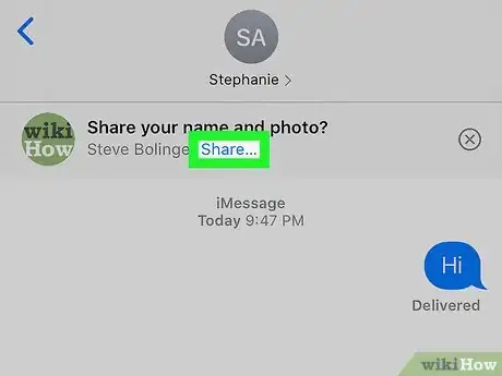 Image titled Share Your Profile in Messages on iPhone or iPad Step 7