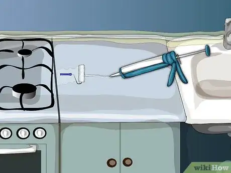 Image titled Recaulk Kitchen Counter Where It Meets the Backsplash Step 11