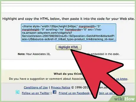 Image titled Put Amazon Ads On Your Blog Step 12