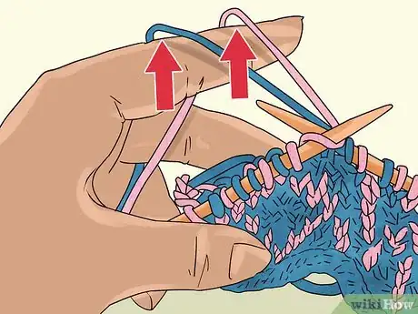 Image titled Hold Yarn when Stranded Knitting Step 6