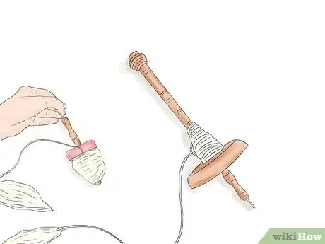 Image titled Spin with a Drop Spindle Step 7