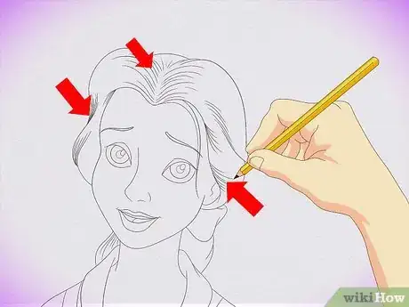 Image titled Draw a Realistic Portrait of Belle Step 4