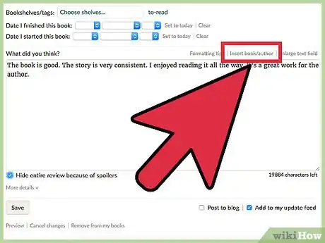 Image titled Write a New Review on Goodreads Step 10