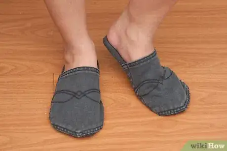 Image titled Turn Your Jeans Into Earth Friendly Slippers Step 12