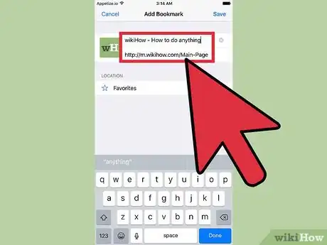 Image titled Make Bookmarks in Safari for iOS Step 5