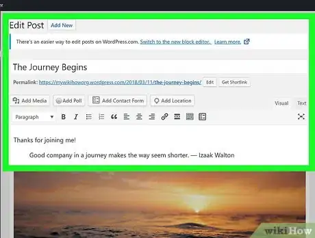 Image titled Edit a Post Page in WordPress on PC or Mac Step 4