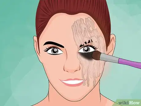 Image titled Do Melted Face Costume Makeup Step 15