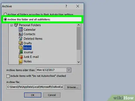 Image titled Archive in Outlook 2007 Step 2