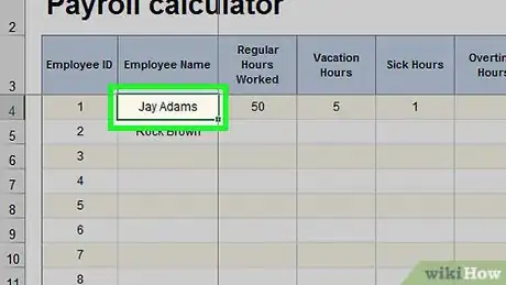Image titled Prepare Payroll in Excel Step 13