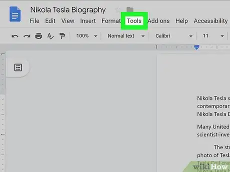 Image titled Do a Word Count on Google Docs Step 2