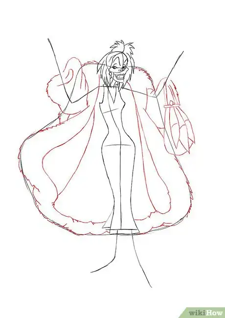 Image titled Draw CruelaDeVil Coat and Bag Step 5