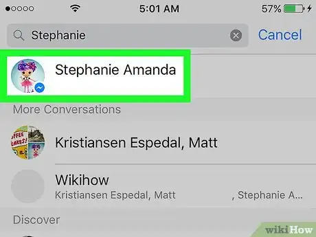 Image titled Search on Facebook Messenger on iPhone or iPad Step 4