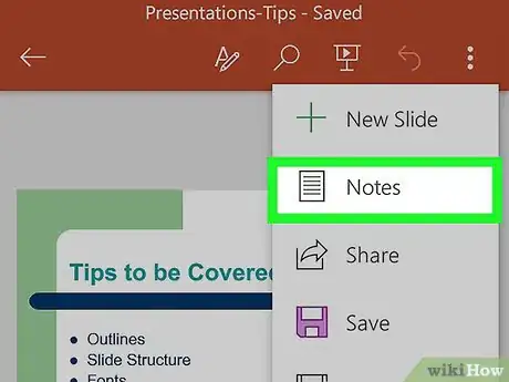 Image titled Add Speaker Notes in PowerPoint on Android Step 6