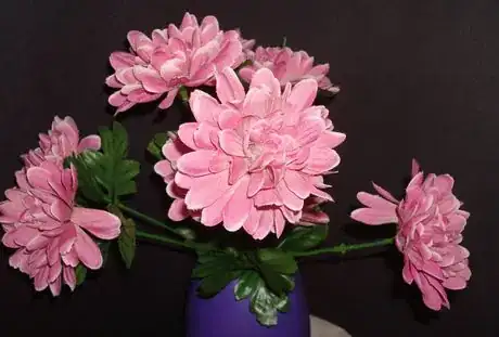 Image titled Chrysanthemums blue vase