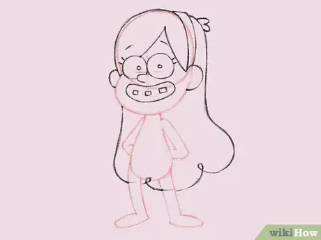 Image titled Draw Mabel Pines from Gravity Falls Step 4