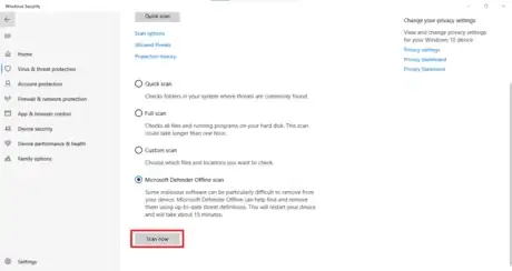Image titled Microsoft Defender Offline Scan Start.png