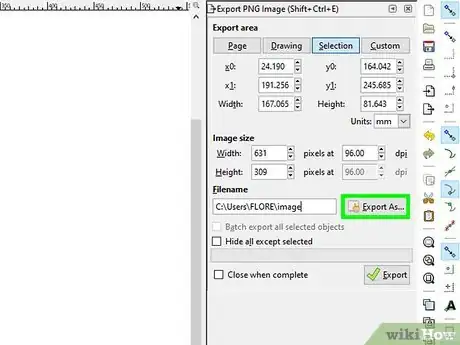 Image titled Change the Default Export Path in Inkscape Step 4