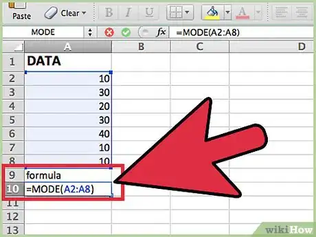 Image titled Calculate Mode Using Excel Step 2