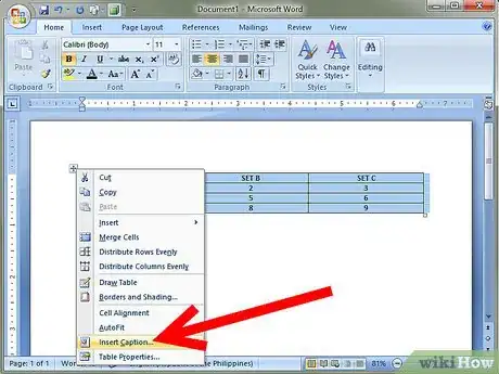 Image titled Add a Caption to a Table in Word Step 2
