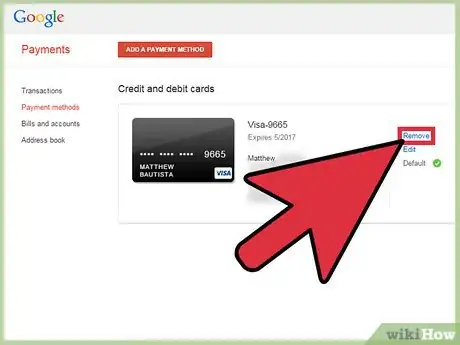 Image titled Remove a Card from Google Wallet Step 4