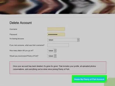 Image titled Delete Plenty of Fish Step 5