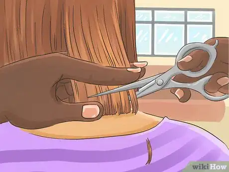Image titled Cut Hair Straight Step 21