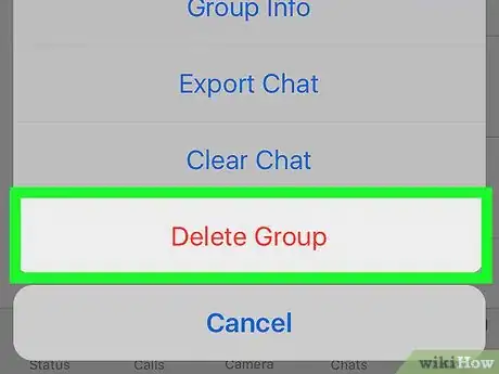 Image titled Delete a Group on WhatsApp on iPhone or iPad Step 8