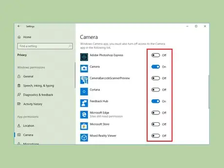 Image titled Control Which Apps Can Access Your Webcam in Windows 10.png