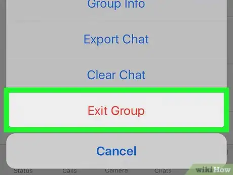 Image titled Delete a Group on WhatsApp on iPhone or iPad Step 4