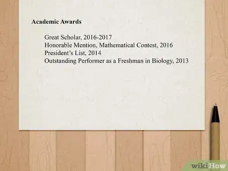 Image titled Write a CV for Medical School Step 10