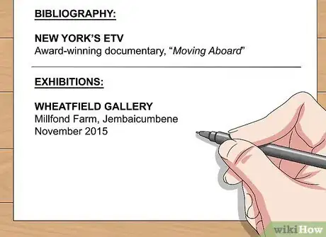 Image titled Create a Photography Resume Step 5