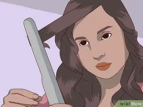 Image titled Curl a Weave with a Flat Iron Step 14