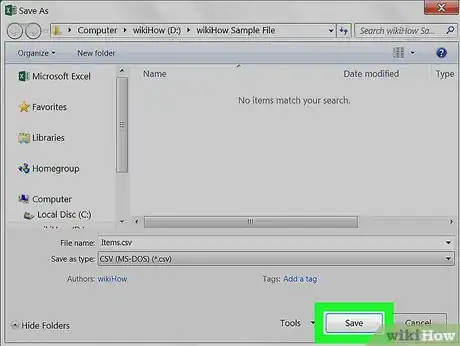 Image titled Convert Excel to CSV on PC or Mac Step 7