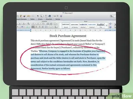 Image titled Draft a Stock Purchase Agreement Step 4
