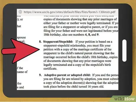 Image titled Adjust Immigration Status for a Stepchild Step 1