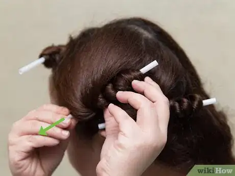 Image titled Curl Your Hair with Straws Step 17