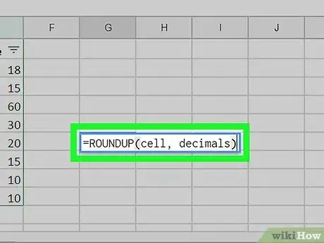 Image titled Round Up on Google Sheets on PC or Mac Step 4