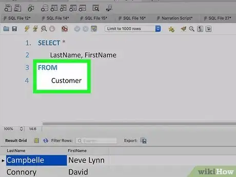 Image titled Order Alphabetically in SQL Step 2