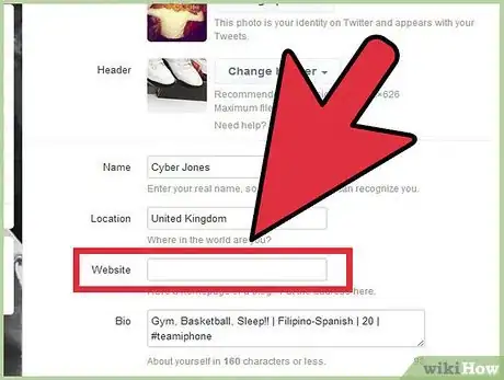 Image titled Link Your Website to Your Twitter Step 4